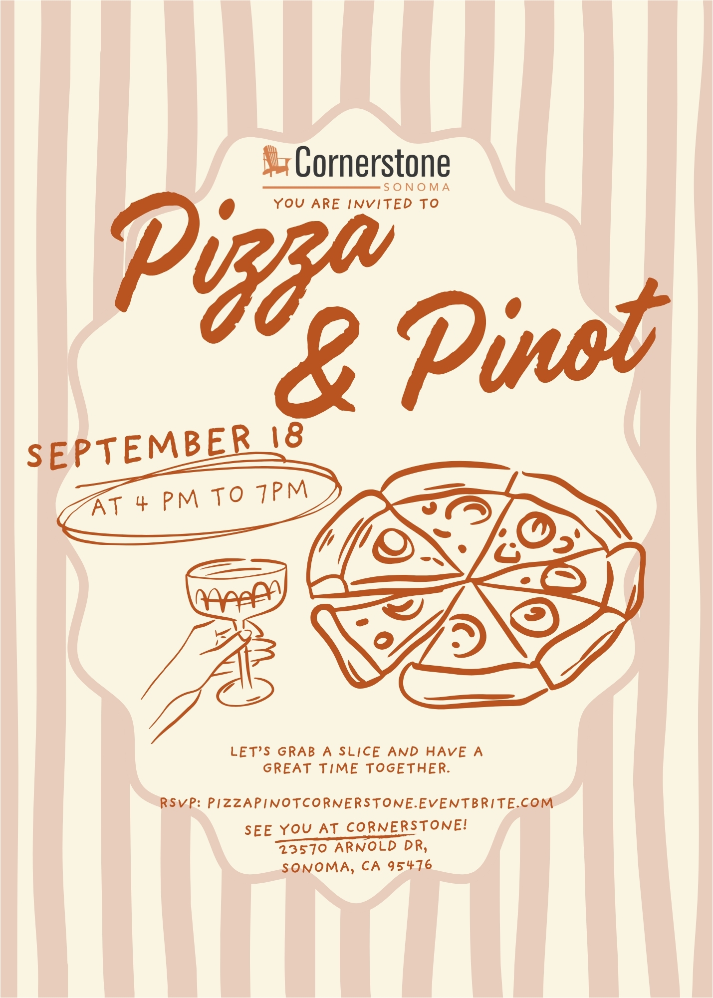 Pizza and Pinot Cornerstone